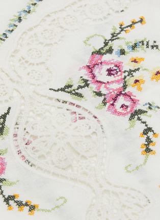 Detail View - Click To Enlarge - ZIMMERMANN - 'Allia' crochet lace trim floral embroidered dress