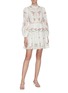 Figure View - Click To Enlarge - ZIMMERMANN - 'Allia' crochet lace trim floral embroidered dress