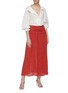 Figure View - Click To Enlarge - ZIMMERMANN - 'Veneto' smocked crinkled midi skirt
