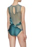 Back View - Click To Enlarge - ZIMMERMANN - 'Veneto' asymmetric ruffle mesh panel one-piece swimsuit