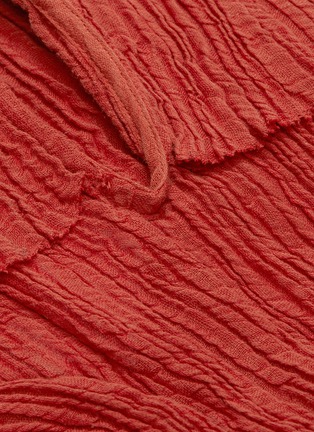  - ZIMMERMANN - 'Veneto' drawstring crinkled ramie-cotton cropped off-shoulder top