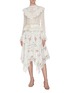 Figure View - Click To Enlarge - ZIMMERMANN - 'Allia' crochet lace trim floral embroidered handkerchief skirt