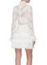 Back View - Click To Enlarge - ZIMMERMANN - 'Veneto Perennial' chevron lace panel ruffle tiered dress