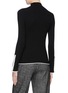 Back View - Click To Enlarge - COMME MOI - Contrast edge button cuff rib knit sweater