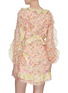 Back View - Click To Enlarge - ZIMMERMANN - 'Goldie' cutout side ruffle patchwork floral print linen dress