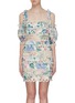 Main View - Click To Enlarge - ZIMMERMANN - 'Verity Dot' floral print linen off-shoulder dress