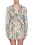 Main View - Click To Enlarge Main View - Click To Enlarge - ZIMMERMANN - 'Verity' ruffle drawstring floral print chiffon rompers
