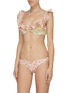 Figure View - Click To Enlarge - ZIMMERMANN - 'Goldie' halter tie ruffle trim floral print bikini top