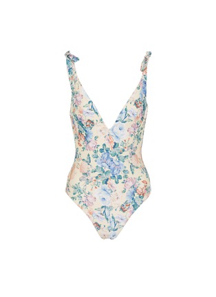 Main View - Click To Enlarge - ZIMMERMANN - 'Verity' tie strap floral print one-piece swimsuit