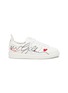 Main View - Click To Enlarge - GOLDEN GOOSE - 'Starter' beaded logo leather sneakers