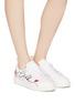Figure View - Click To Enlarge - GOLDEN GOOSE - 'Starter' beaded logo leather sneakers