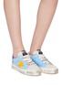Figure View - Click To Enlarge - GOLDEN GOOSE - 'May' glitter coated patchwork sneakers