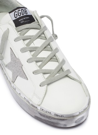 Detail View - Click To Enlarge - GOLDEN GOOSE - 'Hi Star' leather flatform sneakers