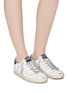 Figure View - Click To Enlarge - GOLDEN GOOSE - 'Superstar' slogan star print leather sneakers