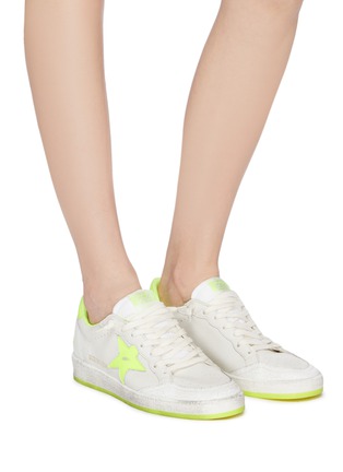 Figure View - Click To Enlarge - GOLDEN GOOSE - 'Ball Star' slogan print counter leather sneakers