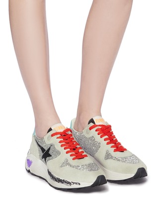 Figure View - Click To Enlarge - GOLDEN GOOSE - 'Running Sole' patchwork sneakers
