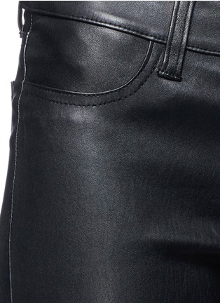 Detail View - Click To Enlarge - J BRAND - Distressed leather skinny pants