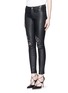 Front View - Click To Enlarge - J BRAND - Distressed leather skinny pants