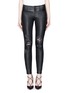 Main View - Click To Enlarge - J BRAND - Distressed leather skinny pants