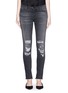 Detail View - Click To Enlarge - J BRAND - 'Skinny Leg' mid rise close cut jeans