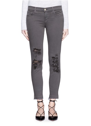 Detail View - Click To Enlarge - J BRAND - 'Photo Ready' distressed cropped skinny jeans
