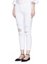 Front View - Click To Enlarge - J BRAND - 'Capri' distressed cropped slim jeans