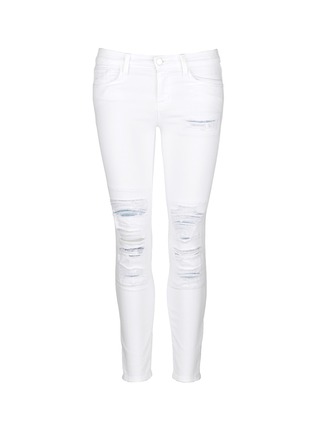 Main View - Click To Enlarge - J BRAND - 'Capri' distressed cropped slim jeans