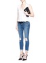 Figure View - Click To Enlarge - J BRAND - 'Capri' mid rise distressed jeans