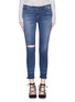 Detail View - Click To Enlarge - J BRAND - 'Capri' mid rise frayed trim jeans