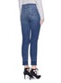 Back View - Click To Enlarge - J BRAND - 'Capri' mid rise frayed trim jeans