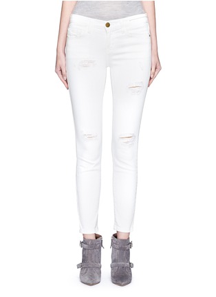 Detail View - Click To Enlarge - CURRENT/ELLIOTT - 'The Stiletto' distressed skinny jeans