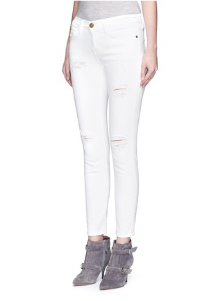 Front View - Click To Enlarge - CURRENT/ELLIOTT - 'The Stiletto' distressed skinny jeans
