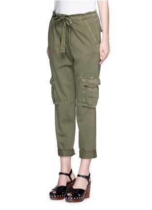 Front View - Click To Enlarge - CURRENT/ELLIOTT - 'The Crossover' drape front pants