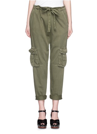 Main View - Click To Enlarge - CURRENT/ELLIOTT - 'The Crossover' drape front pants