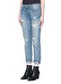 Front View - Click To Enlarge - CURRENT/ELLIOTT - 'The Fling' distressed cropped jeans