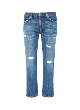 Main View - Click To Enlarge - CURRENT/ELLIOTT - 'The Boyfriend' distressed cropped jeans