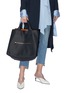 Front View - Click To Enlarge - A-ESQUE - 'Garden' large reversible leather tote