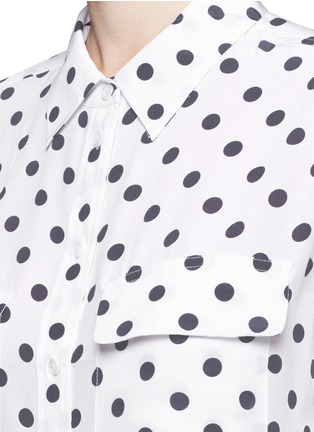 Detail View - Click To Enlarge - EQUIPMENT - 'Signature' polka dot print silk shirt
