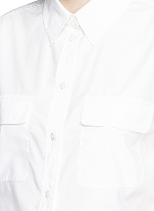 Detail View - Click To Enlarge - EQUIPMENT - Cropped cotton poplin shirt