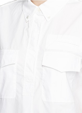 Detail View - Click To Enlarge - EQUIPMENT - 'Short Sleeve Major' poplin shirt