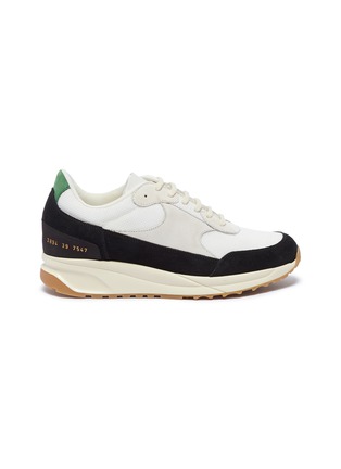 Main View - Click To Enlarge - COMMON PROJECTS - 'New Track' colourblock patchwork sneakers