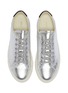 Detail View - Click To Enlarge - COMMON PROJECTS - 'Retro Low' metallic leather sneakers