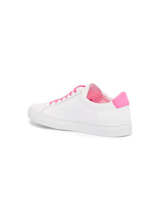  - COMMON PROJECTS - 'Retro Low Fluo' neon collar leather sneakers