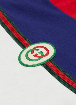  - GUCCI - GG logo appliqué colourblock oversized jersey polo shirt
