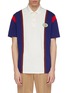Main View - Click To Enlarge - GUCCI - GG logo appliqué colourblock oversized jersey polo shirt