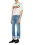 Figure View - Click To Enlarge - GUCCI - Logo blade print oversized T-shirt
