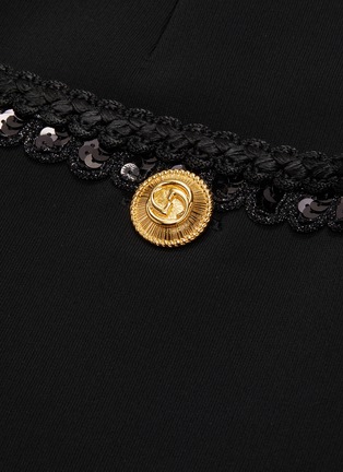 Detail View - Click To Enlarge - GUCCI - Sequin trim patch pocket dress