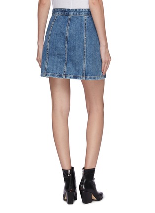 Back View - Click To Enlarge - RAG & BONE - 'Rosie' button front panelled denim skirt