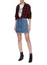 Figure View - Click To Enlarge - RAG & BONE - 'Rosie' button front panelled denim skirt