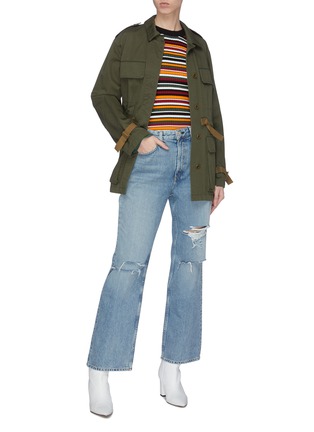 Figure View - Click To Enlarge - RAG & BONE - 'Kelly' ripped wide leg jeans